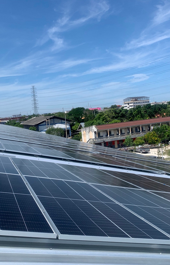clenergy rooftop pvezrack solarroof penetrative 1.7mw solar project thailand